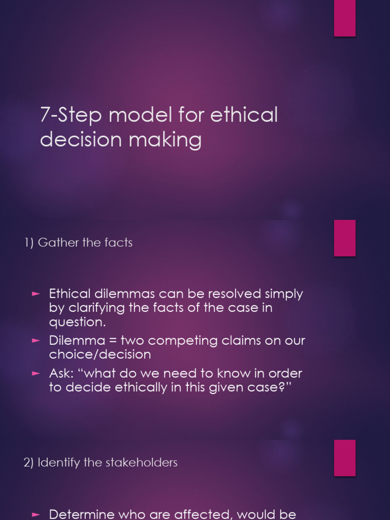 7-Step Model for Ethical Decision Making | PDF | Value (Ethics ...