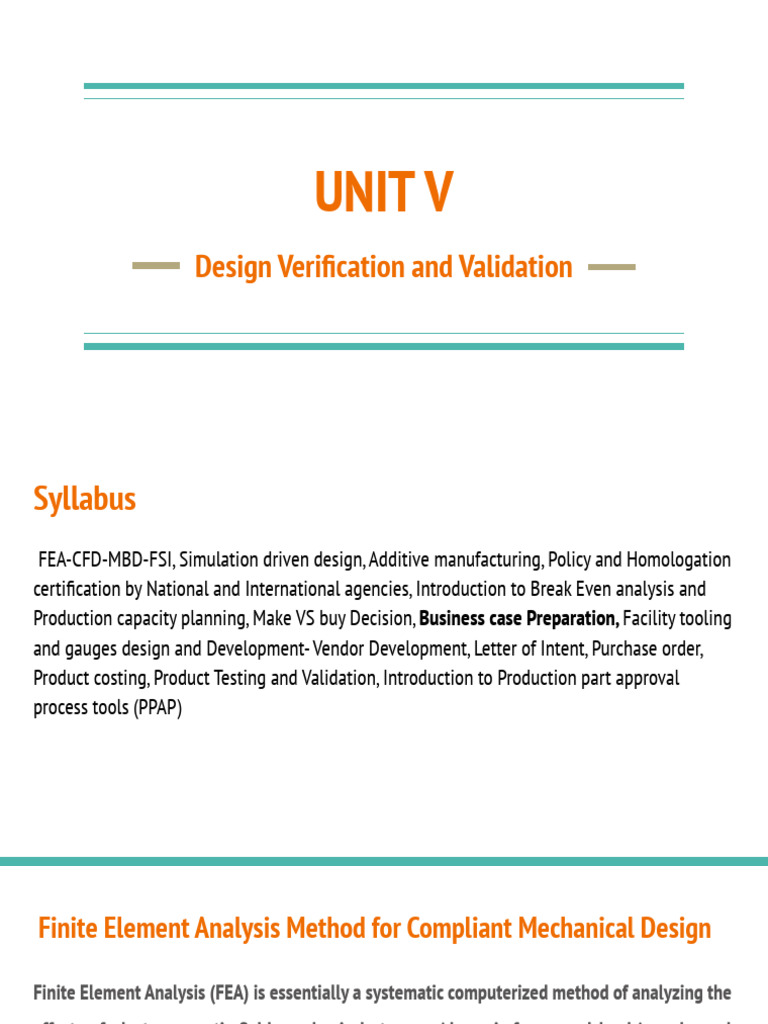 Design Verification and Validation Techniques | PDF | Finite Element ...