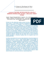 i Seminario Nacional de Psicologia de La Salud y Ll Seminario Internacional de Psic1