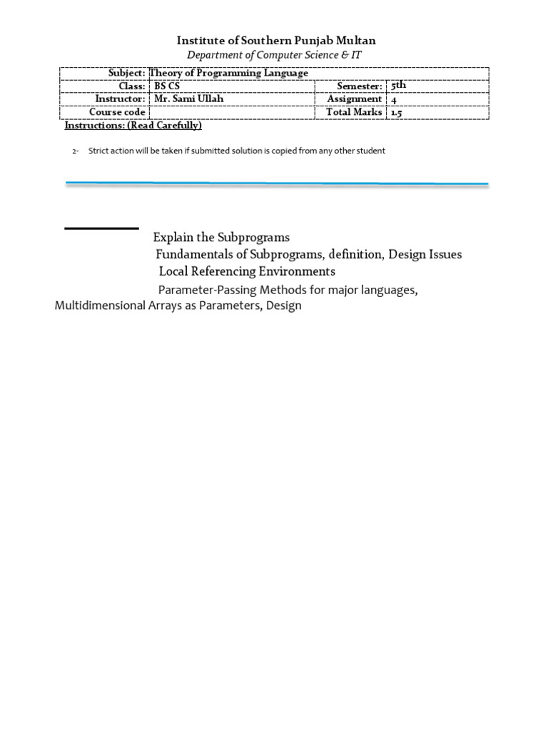 Assignment # 04 Statements TPL | PDF