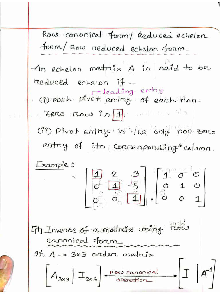 Matrix Notes by Jitu | PDF