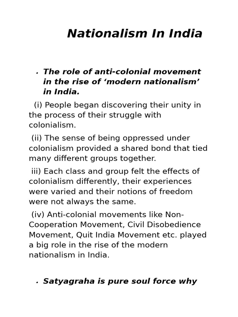 Nationalism and Anti-Colonial Movements in India | PDF | Mahatma Gandhi ...