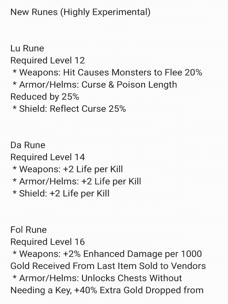 D2R New Rune(s) - 251218 - 153623 | PDF