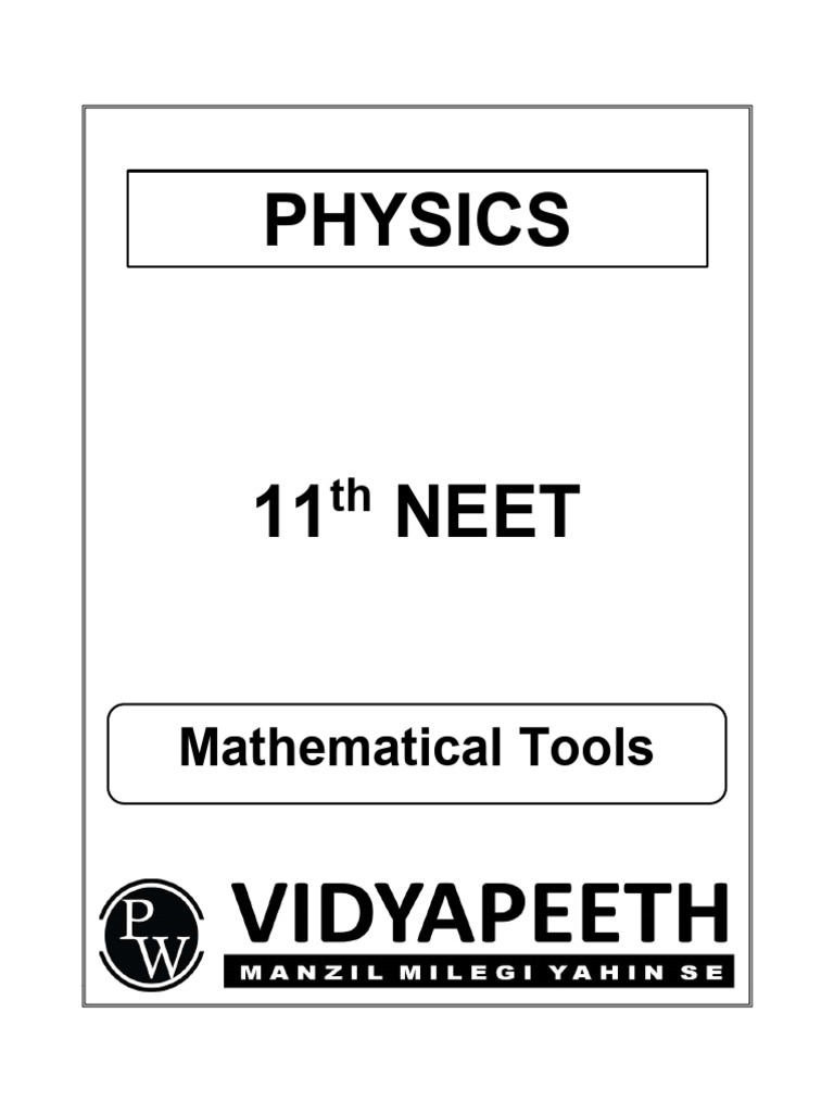 NEET 11th Physics Mathematical Tools | PDF | Line (Geometry ...