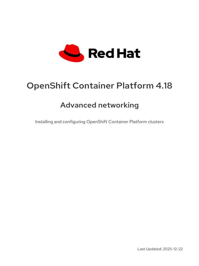OpenShift 4.18 Advanced Networking Guide | PDF | Creative Commons ...
