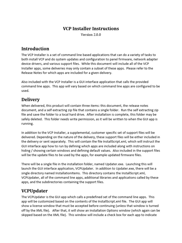 VCP Installer User Guide 2.0.0 | PDF | Command Line Interface ...