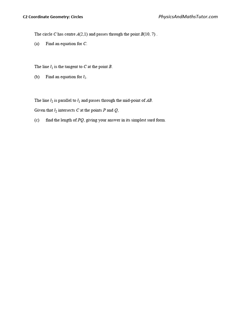p2 Chapter 2 | PDF | Circle | Analytic Geometry