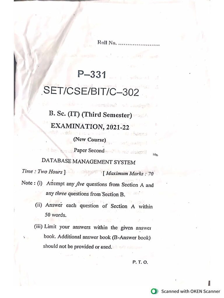 DBMS pyq (1) | PDF
