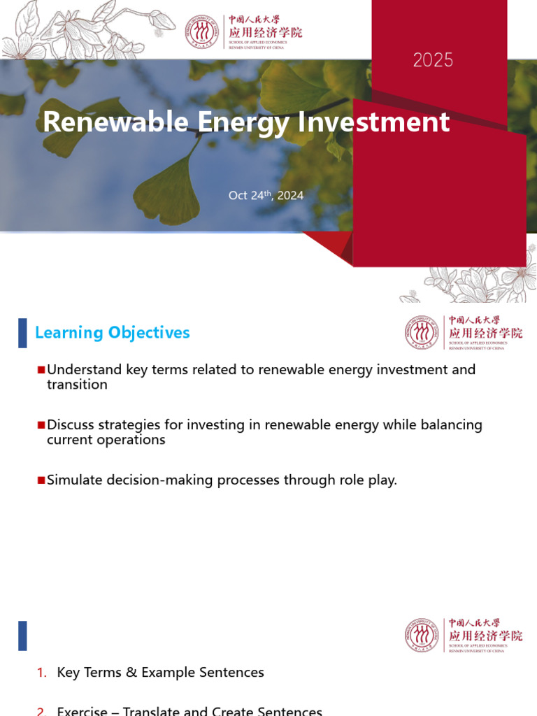 Chapter+4+Renewable+Energy+Investment 1 | PDF | Climate Change ...