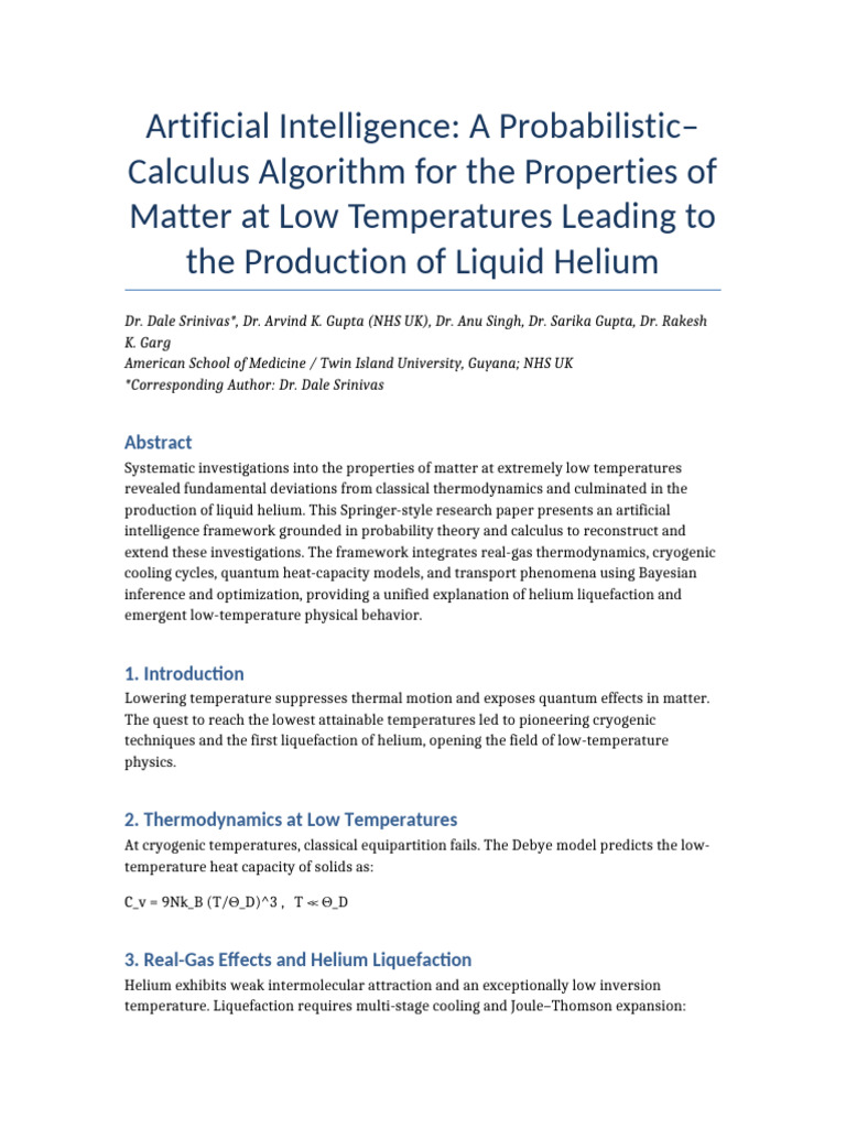 Springer AI Low Temperature Matter Liquid Helium v2 (1) | PDF ...