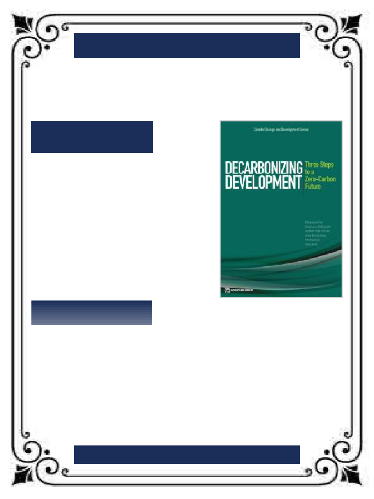 Decarbonizing Development Three Steps to a Zero Carbon Future 1st ...