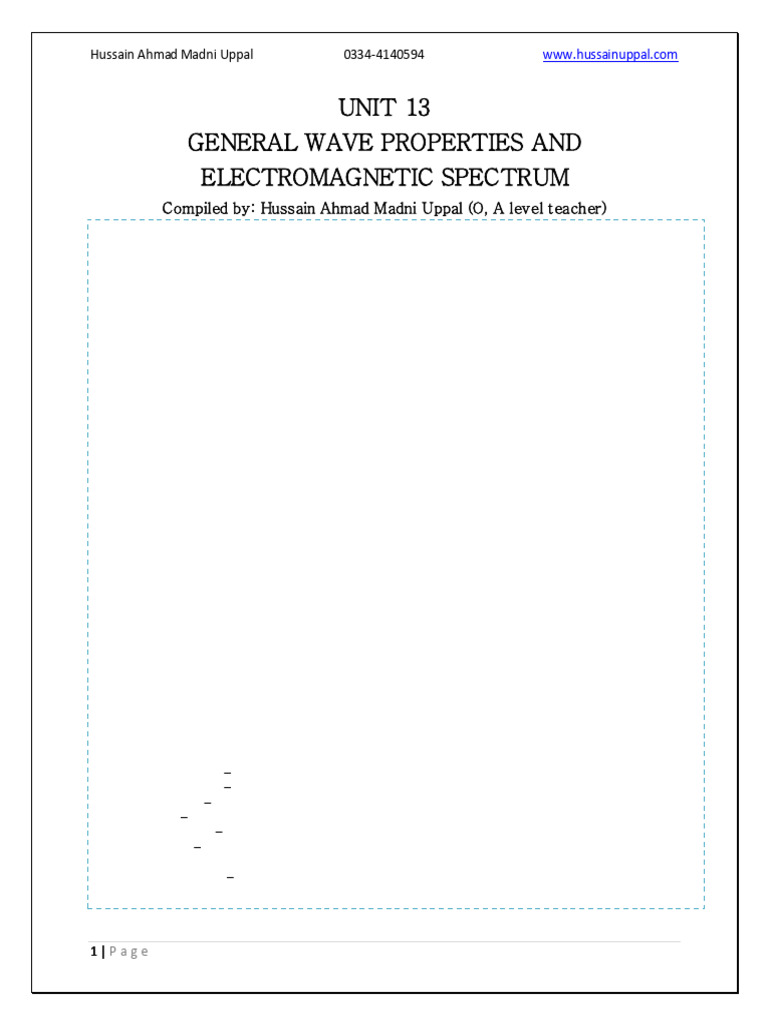 TOPIC 13 (1) - General Wave Properties | PDF | Waves | Wavelength
