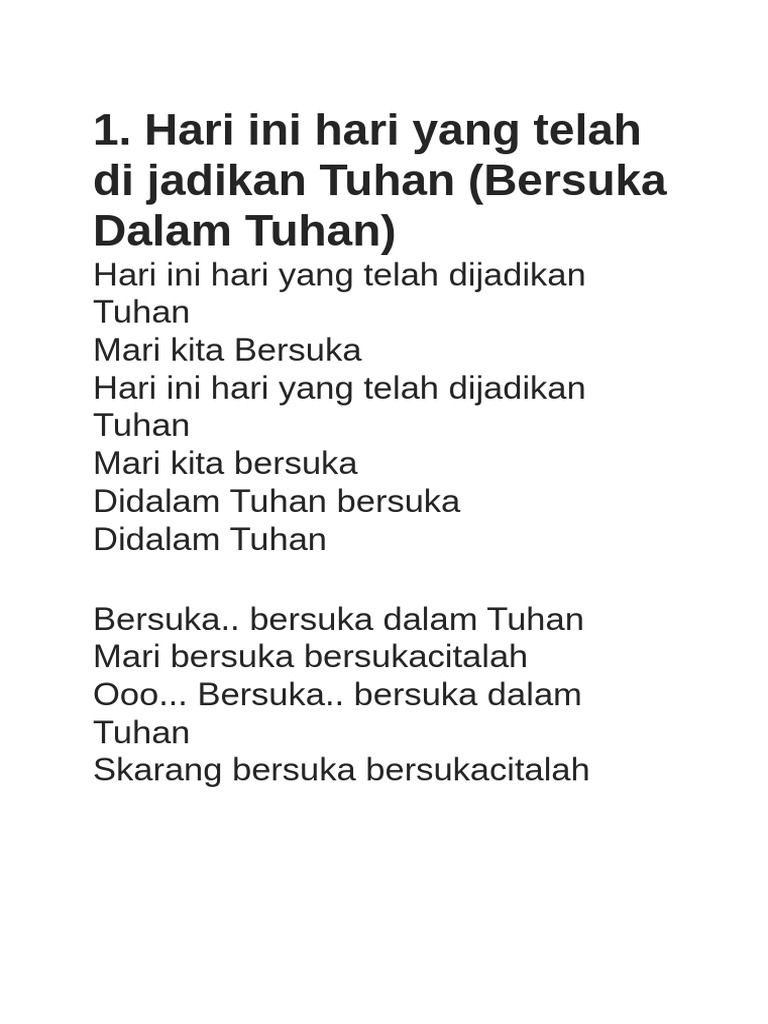 Lagu Pujian dan Doa dalam Iman | PDF