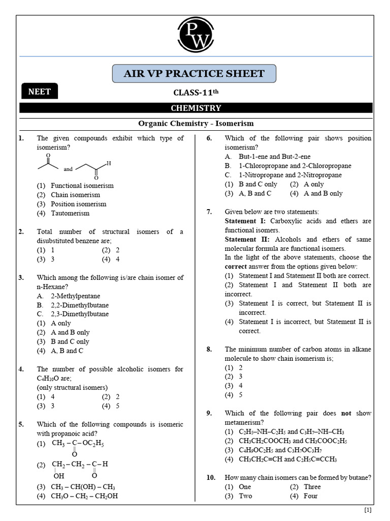 Organic Chemistry Isomerism Guide | PDF | Isomer | Space