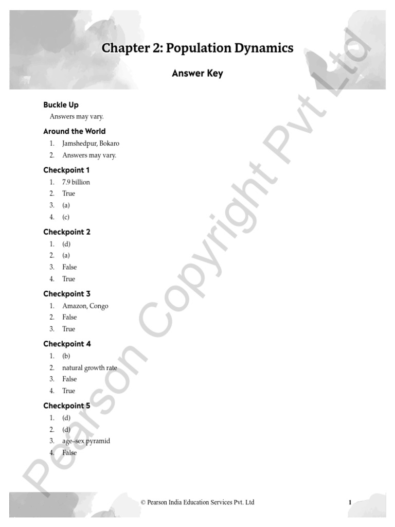 PVT LTD: Chapter 2: Population Dynamics | PDF | Cost Of Living | Soil