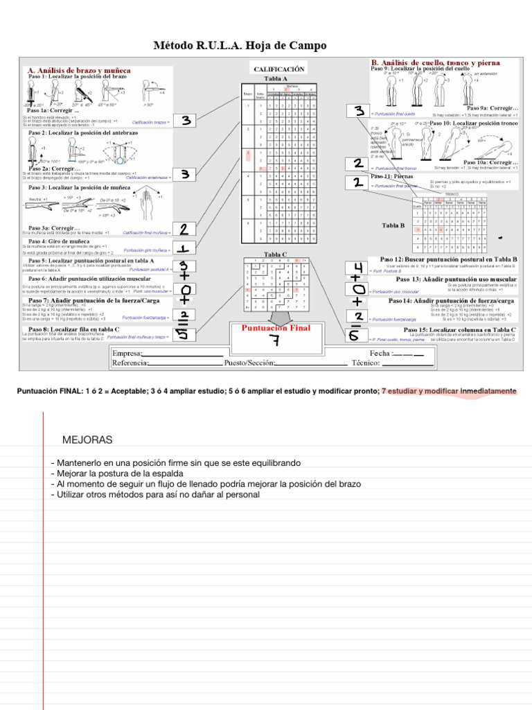 RULA | PDF