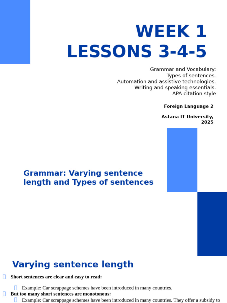 B2 - Week 1 - Lessons 3-4-5 - FL2 | PDF | Citation | Apa Style