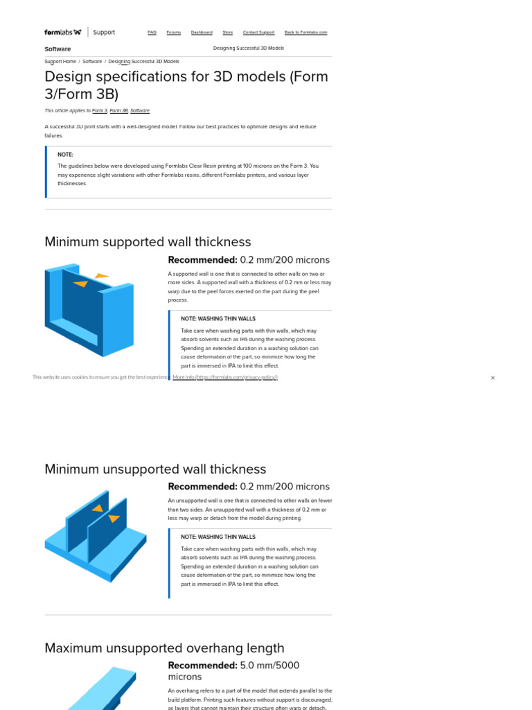 Design specifications for 3D models (Form 3_Form 3B) | PDF