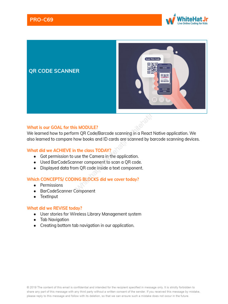 PRO-C69: What Is Our GOAL For This MODULE? | PDF | Qr Code | Barcode