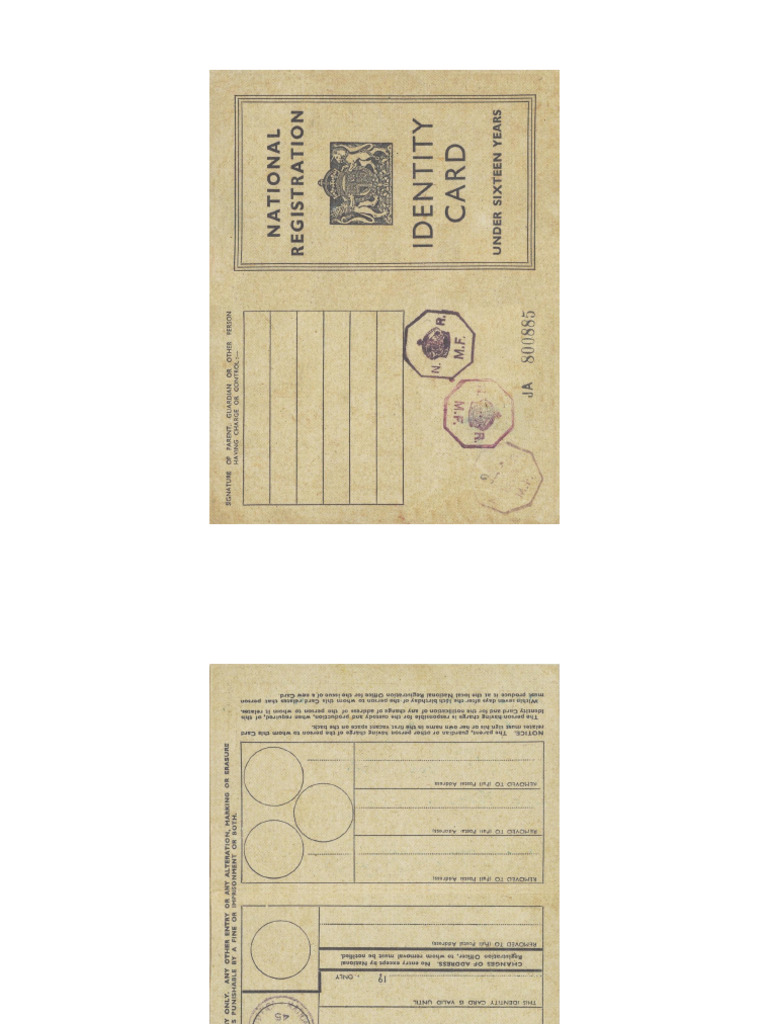 Brit ID Card Child | PDF
