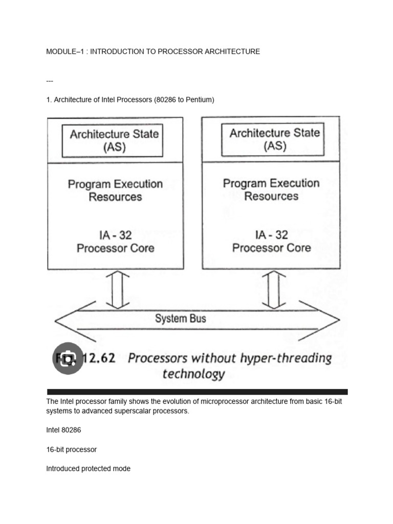 Intel Processor Architecture Overview | PDF | Central Processing Unit ...