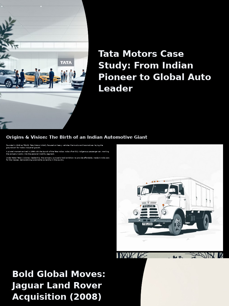 Tata Motors: From Local Pioneer to Global Leader | PDF | Car ...