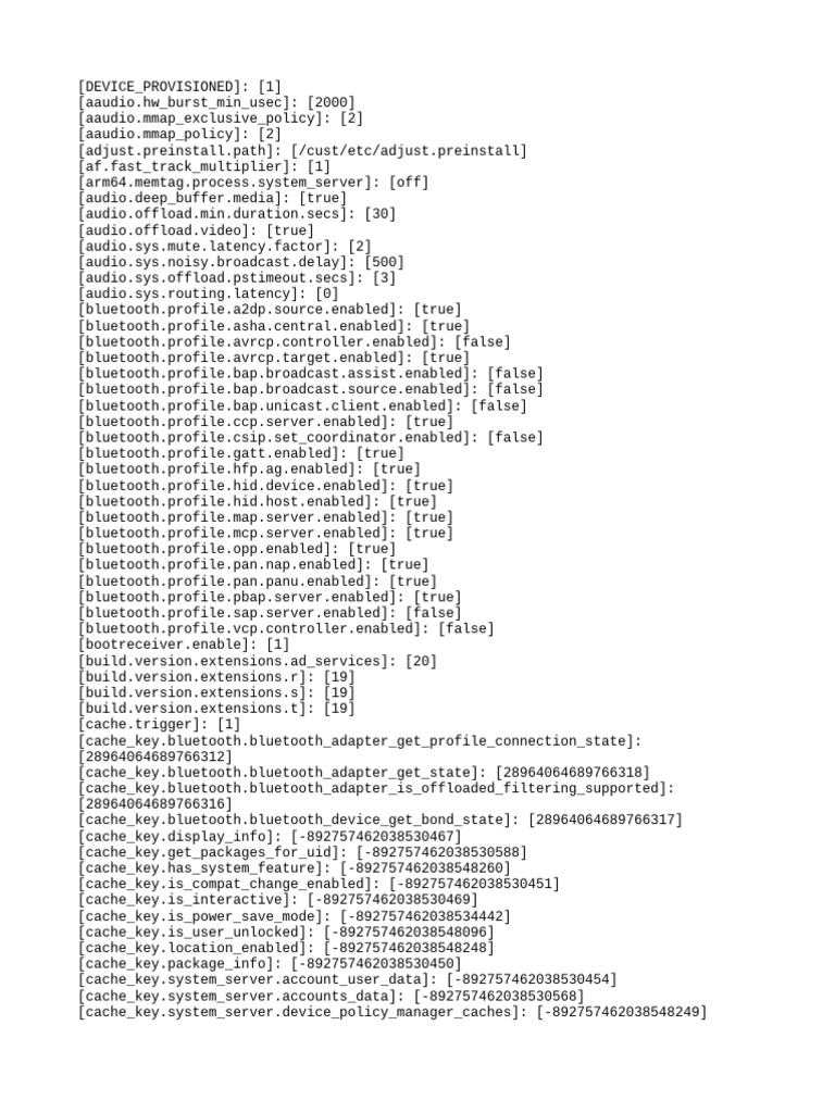 Device Configuration Parameters Overview | PDF | Computing