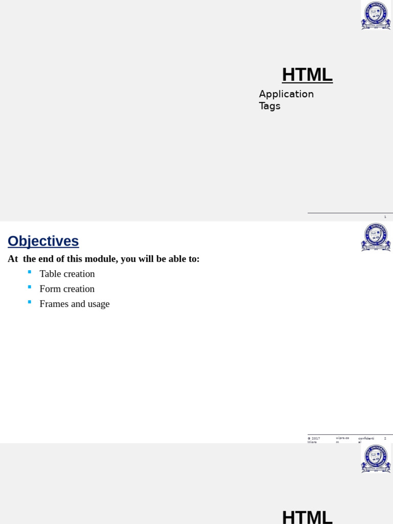 HTML Tables, Forms, and Frames Guide | PDF | Computing
