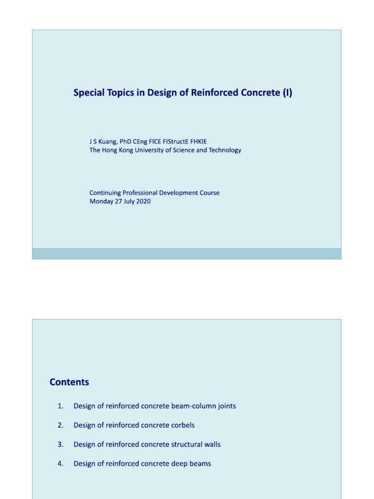 Beam Column Joint Design (UST) | PDF