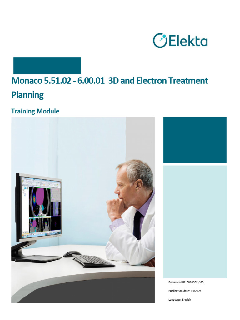 Monaco 3D Electron Treatment Training | PDF | Voxel | Sphere