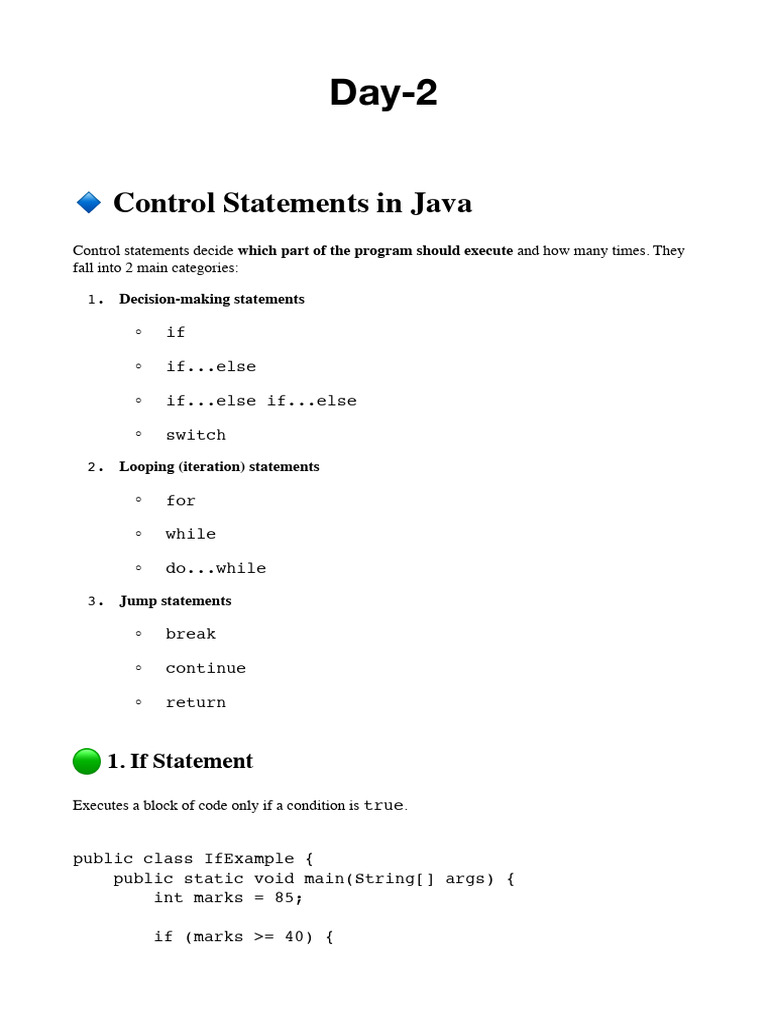 Day2_Doc | PDF | Class (Computer Programming) | Method (Computer ...