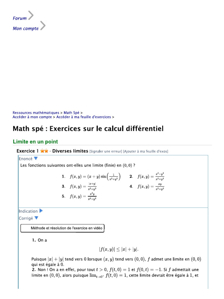 Bibmath Calcul Diff | PDF