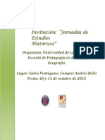 Invitacion Jornada de Estudios Historicos ULS 2012