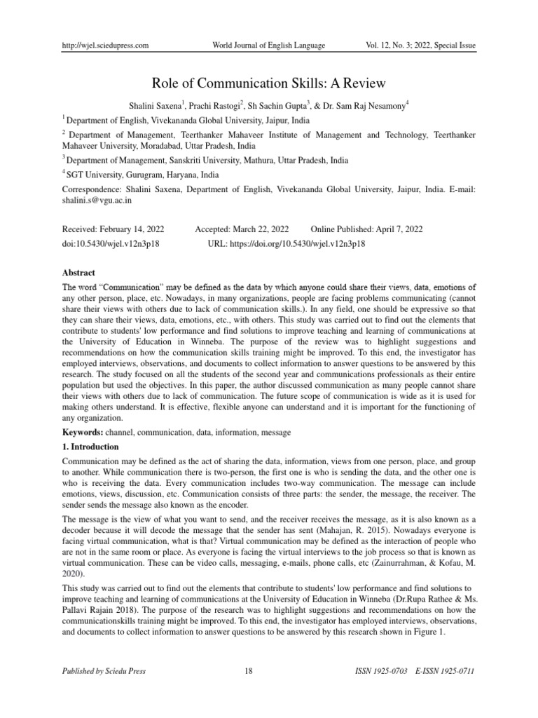 Enhancing Communication Skills in Education | PDF | Communication ...
