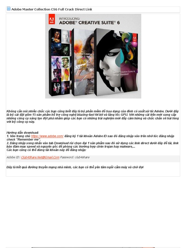 Adobe master collection cs6 serial