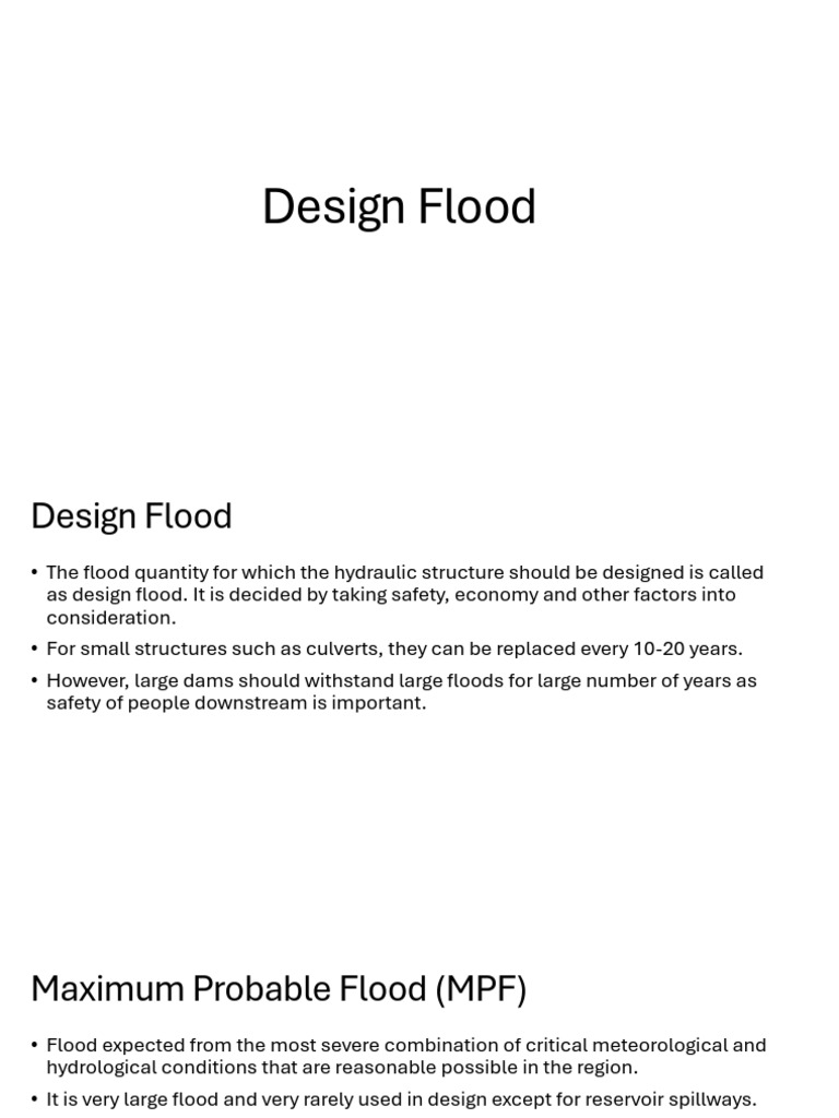 Design Flood | PDF | Flood | Reliability Engineering