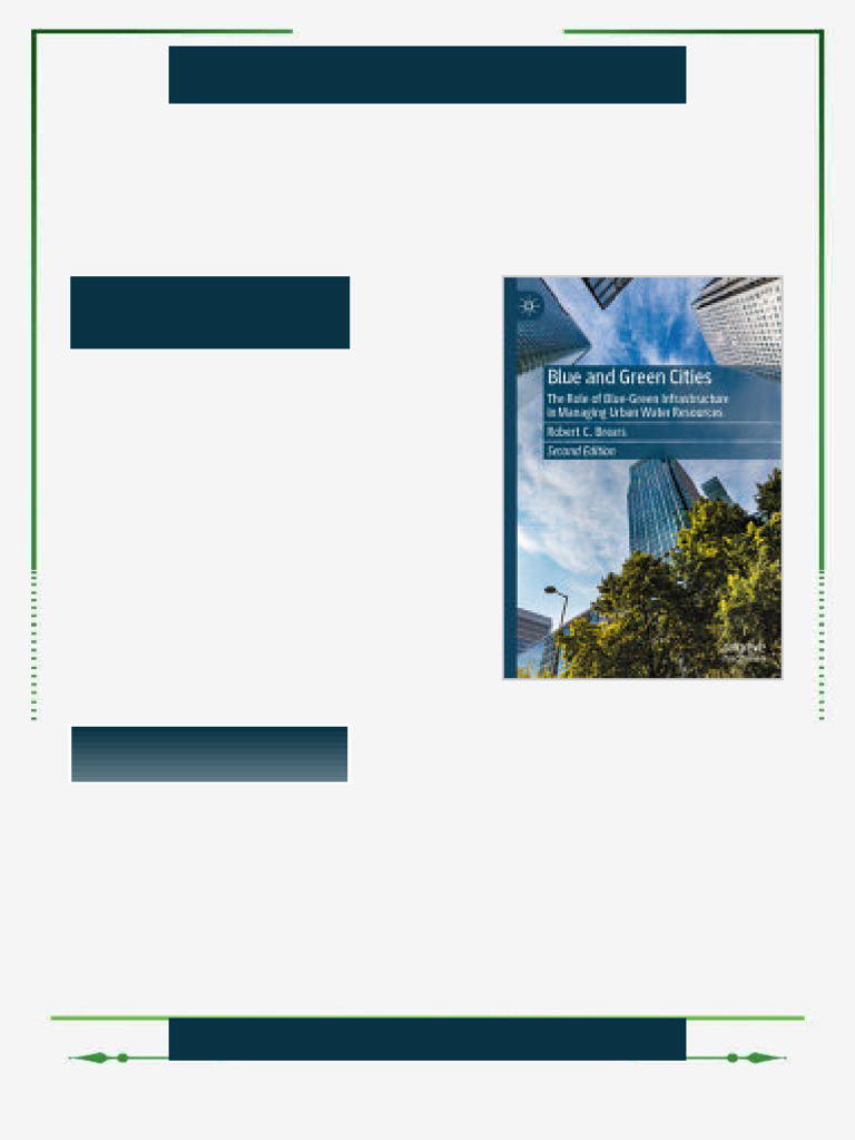 Blue and Green Cities: The Role of Blue-Green Infrastructure in ...