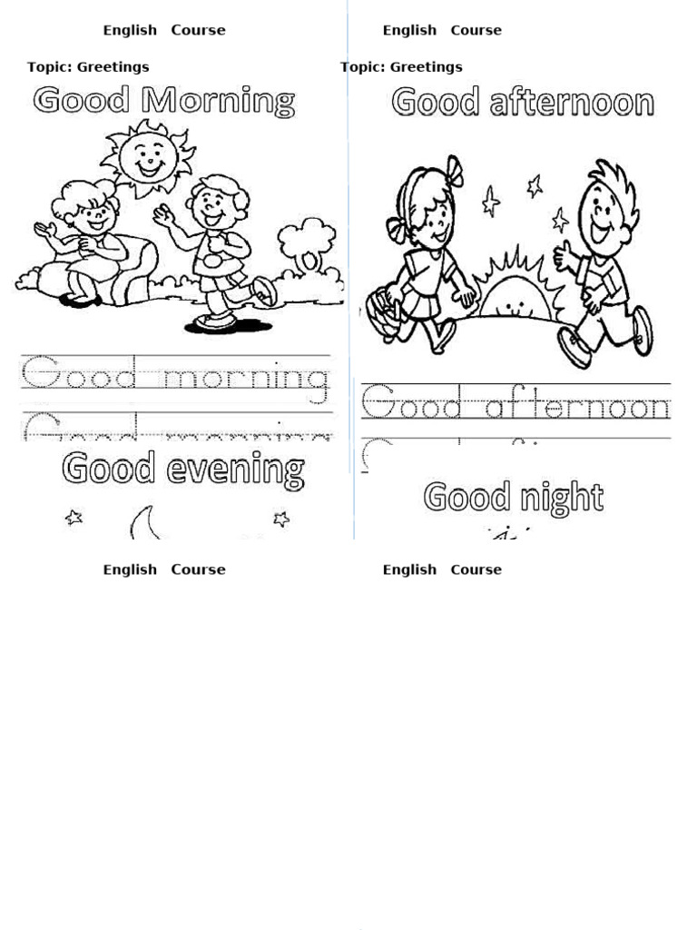 English Course: Greetings Lesson | PDF