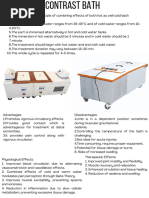 Contrast Bath Instructions for Hands and Feet | PDF