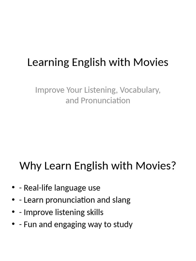 Learn English Through Movies: Tips & Picks | PDF