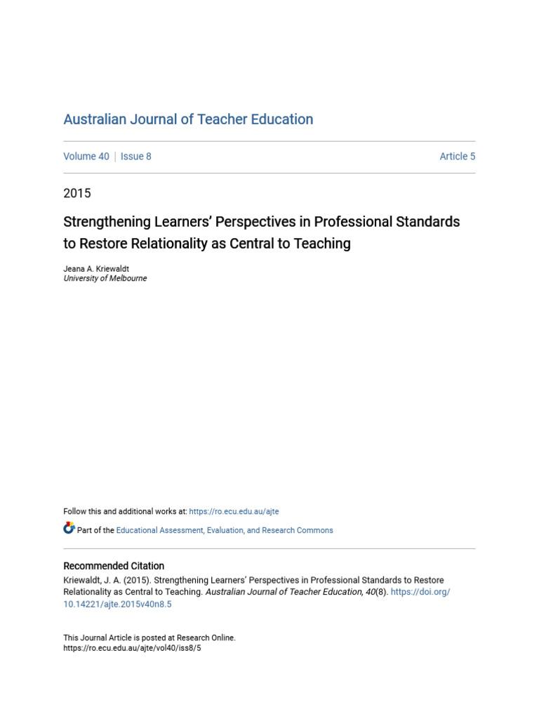 Enhancing Teaching Standards with Learner Insights | PDF | Teachers ...