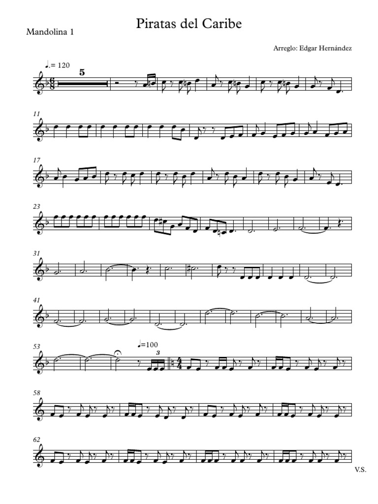 Partition Mandolina 1 - Arr. Edgar Hernández | PDF