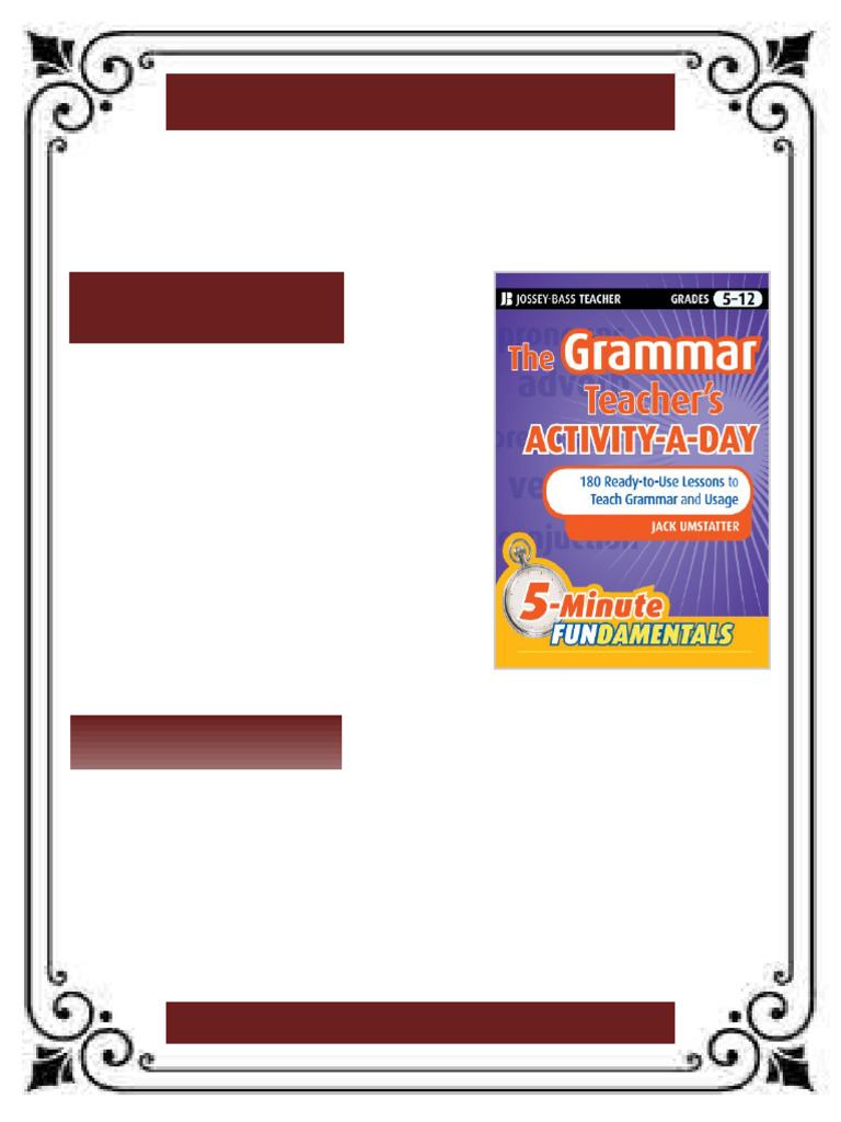 The Grammar Teacher s Activity a Day 180 Ready to Use Lessons to Teach ...