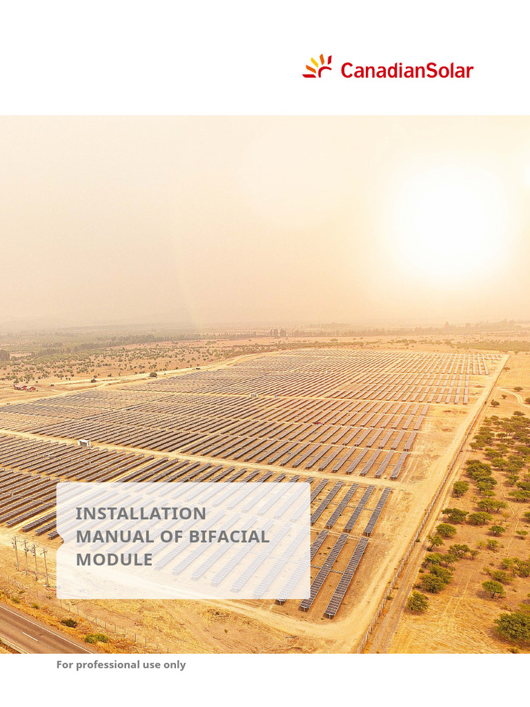 Bifacial Solar Module Installation Guide | PDF | Solar Panel ...