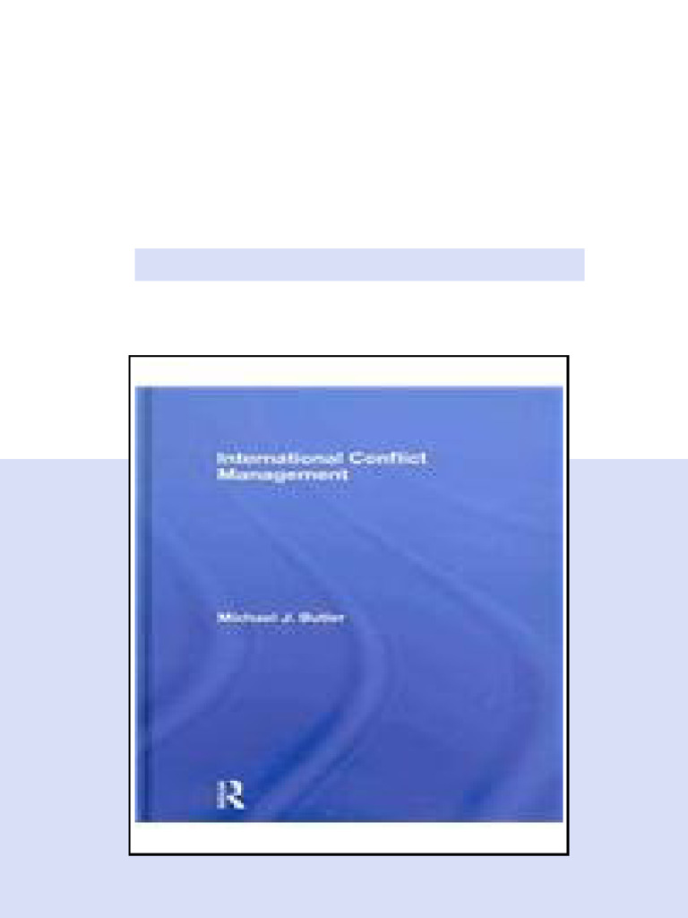 International Conflict Management An Introduction 1st Edition Michael J ...