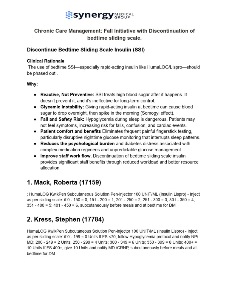 Ruxton Bedtime Sliding Scale | PDF