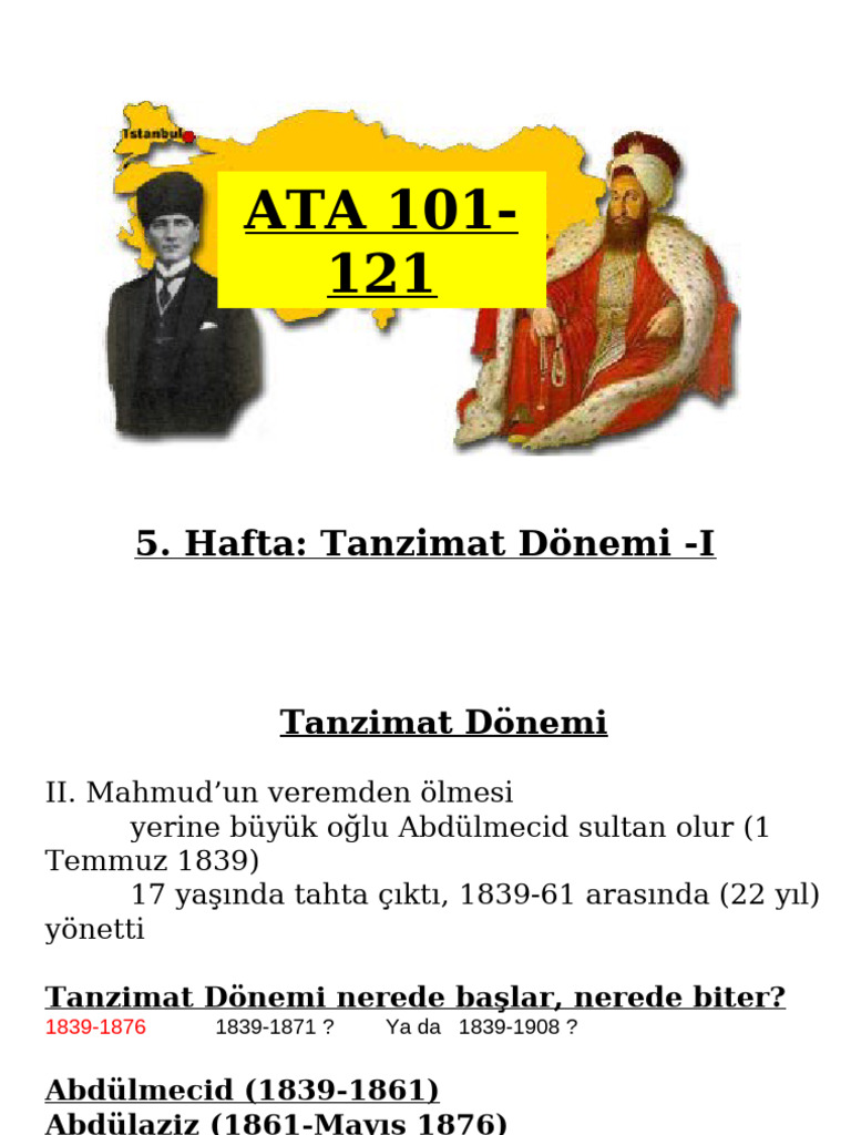 Hafta Tanzimat Donemi I | PDF