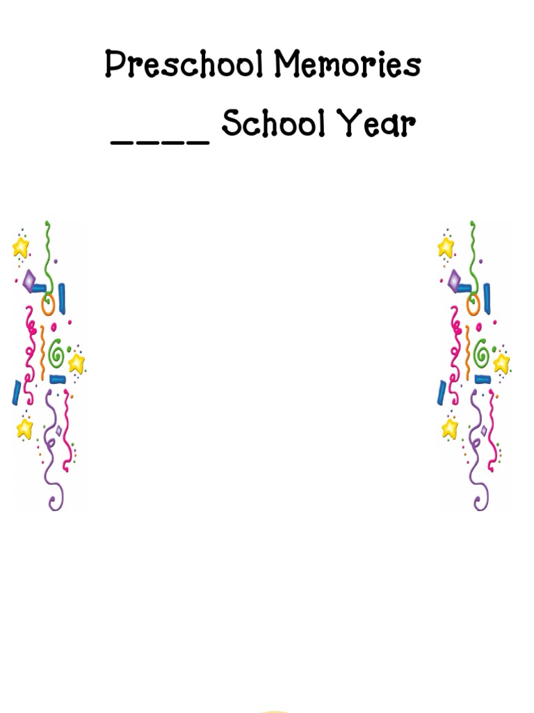 My Favorite Preschool Memory PDF