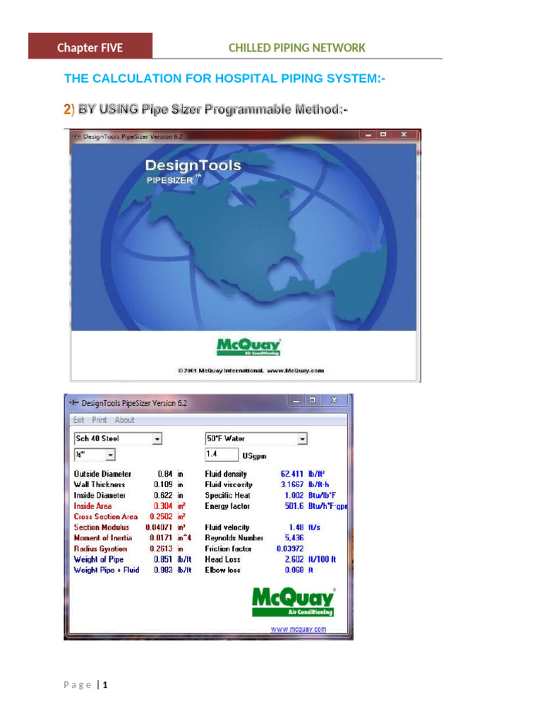 Pipe Sizer Calculation | PDF