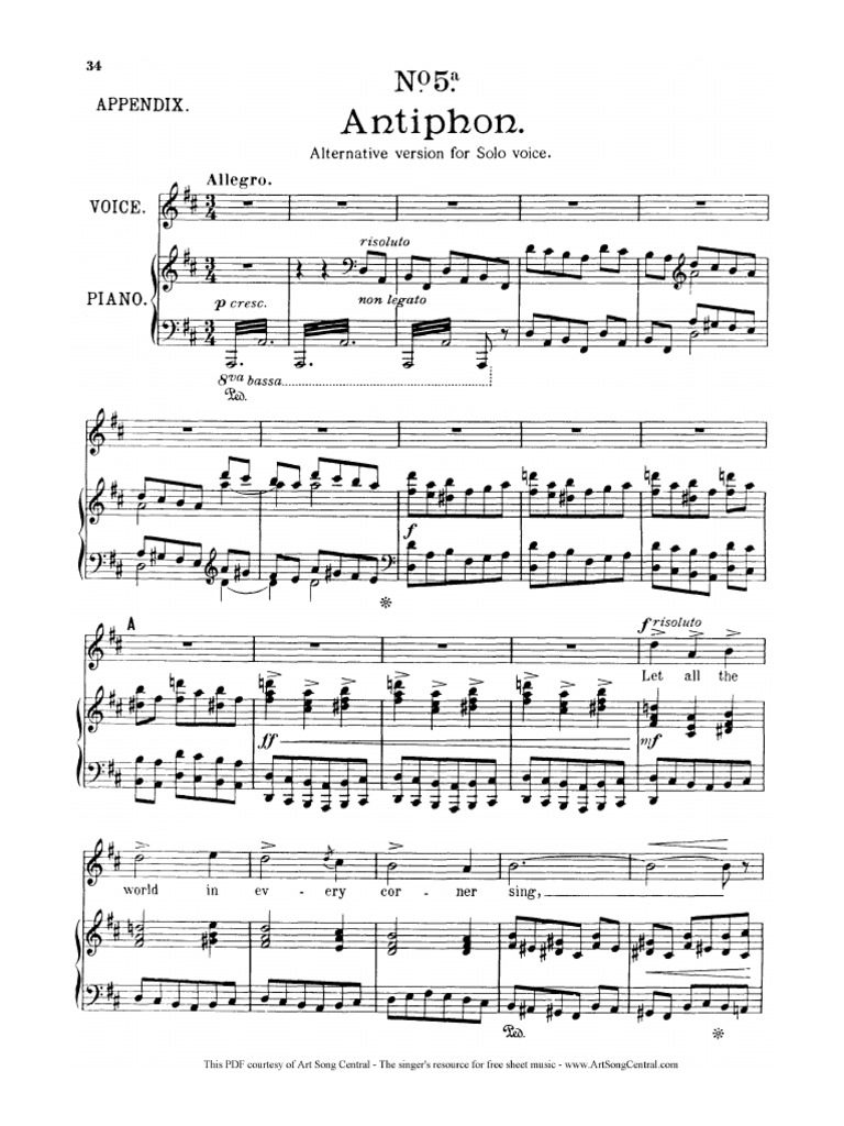 Antiphon Solo Version | PDF